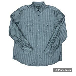 Men's EXPRESS Modern Fit Button-down‎ Long Sleeve Dress Shirt- Size Large
